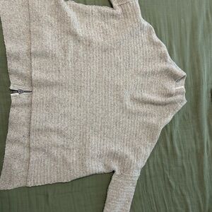 Free People Cream Cowl Neck Sweater
